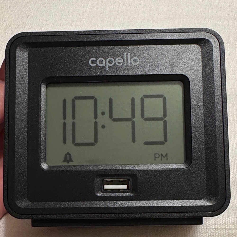 ⏰ Capello Black Digital Alarm Clock with USB Port - Picture 7 of 9